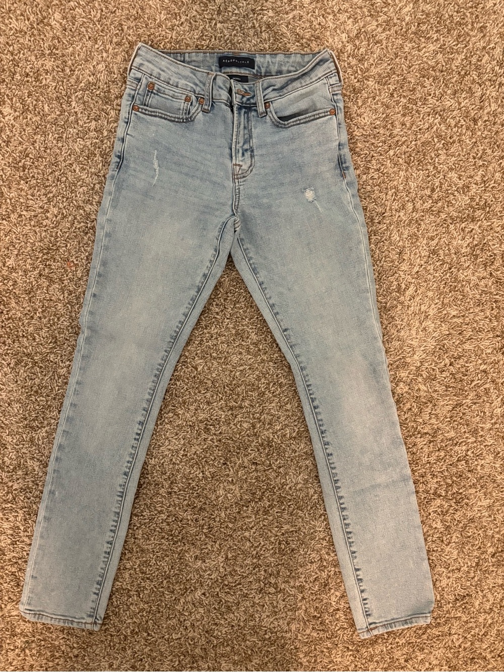 Aeropostale Light Blue High-Rise Skinny Jeans